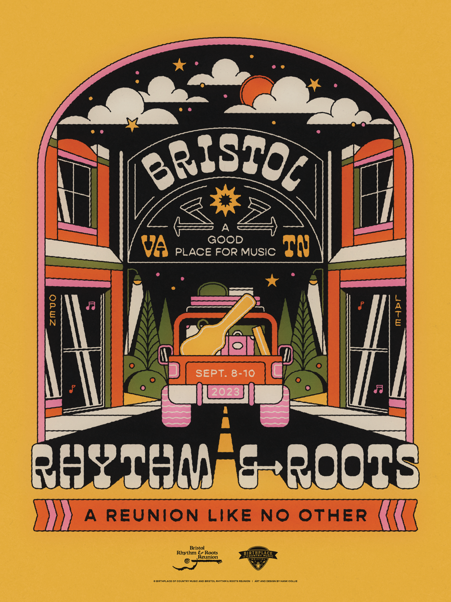 2023 Bristol Rhythm And Roots Poster – Birthplace Of Country Music