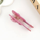 Pink Guitar Hair Claw Clip