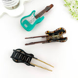 Fun Guitar Acetate Hair Clip, Instrument Shaped Hair Claw