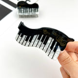 🎹 Dancing Fingers Piano Acetate  Musical-Inspired Claw Clip