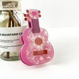 Pink Guitar Hair Claw Clip