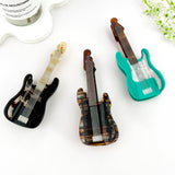 Fun Guitar Acetate Hair Clip, Instrument Shaped Hair Claw