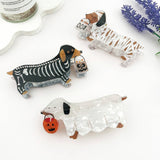Halloween Dachshund Hair Claw Clip