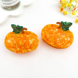 Marbled Pumpkin Acetate Hair Claw Clip Festive Autumn‑Vibe