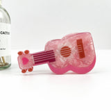 Pink Guitar Hair Claw Clip