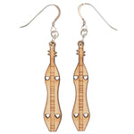 Wooden Dulcimer Earrings