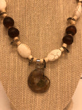 Magnesite & Amorite Pendant Chinquapin Necklace