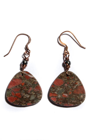 Copper w/ Natural Stone Earring